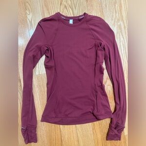 Red Lululemon Long Sleeve Shirt size 2